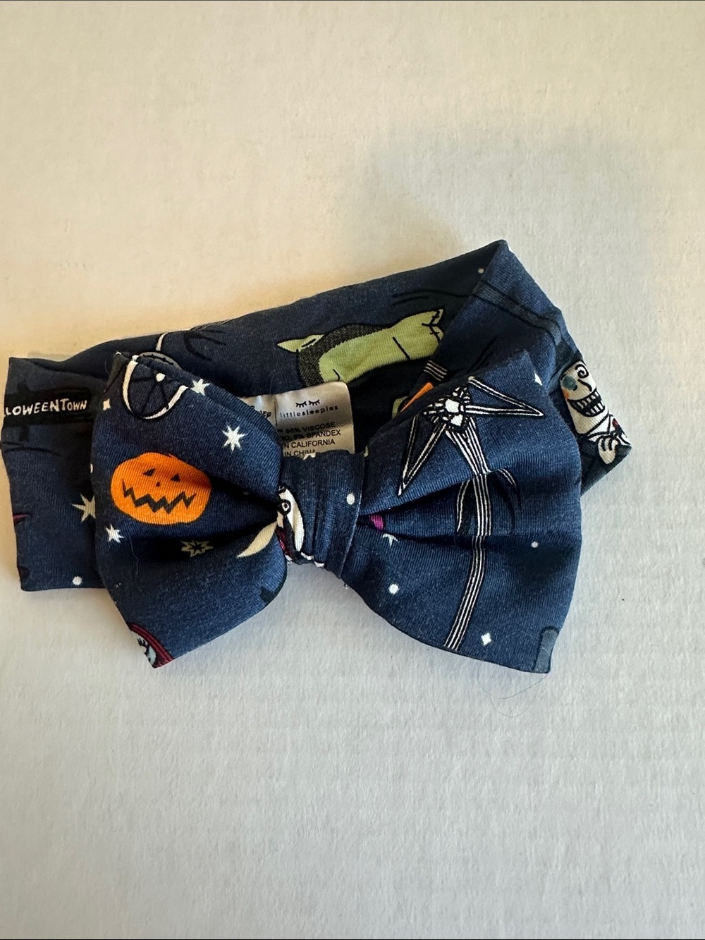 Little Sleepies Nightmare Before Christmas Jack & Friends Luxe Headband Bow NBC